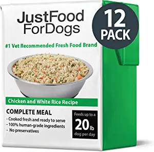 JustFoodForDogs Pantry Fresh Dog Food, Human Grade Chicken & White Rice