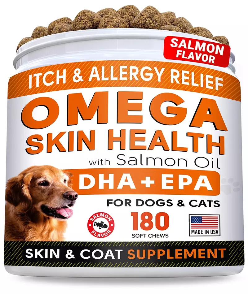 STRELLALAB Fish Oil Omega 3 Treats for Dogs